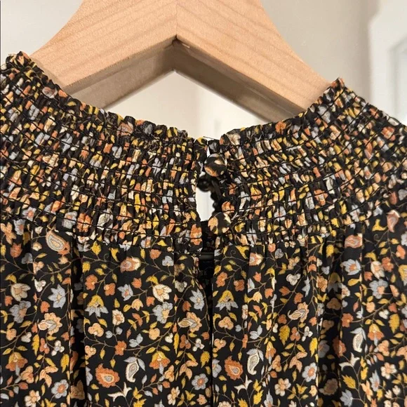Madewell Long Sleeve Brown Floral Dress size XL - Picture 7 of 10